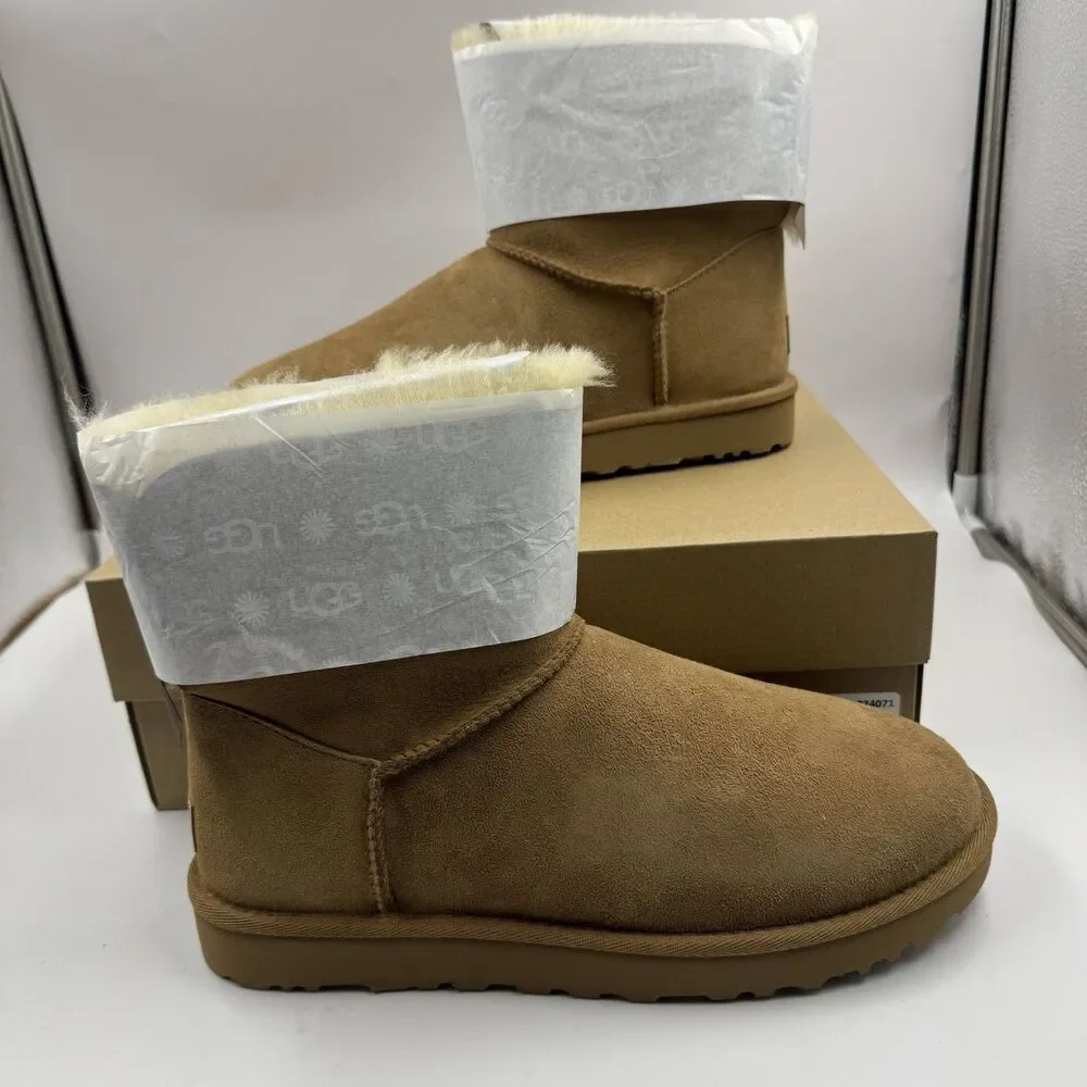 New 100% UGG Brand 1016501 Mini Bailey Bow II Women's Boots Shoes Chestnut